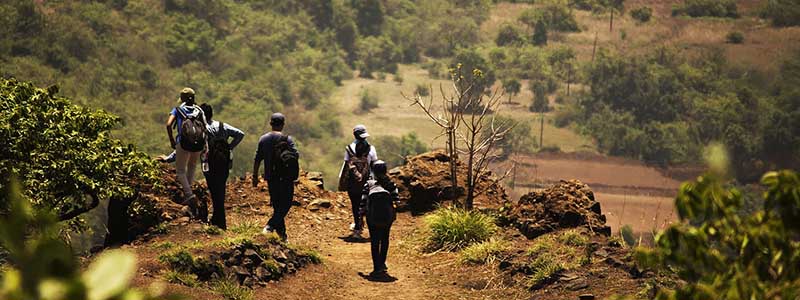hiking mountain group
