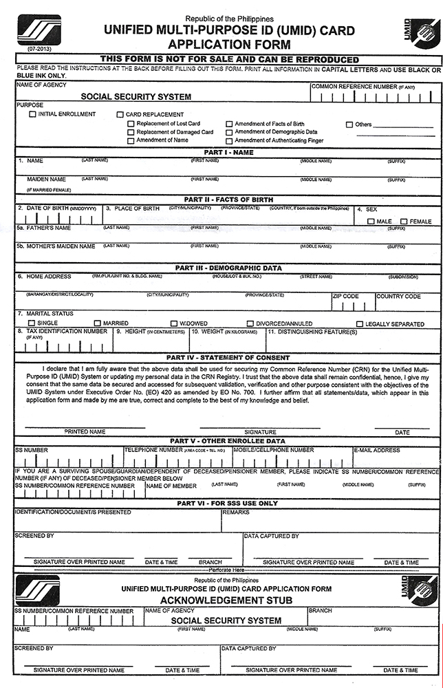 sss id application form umid