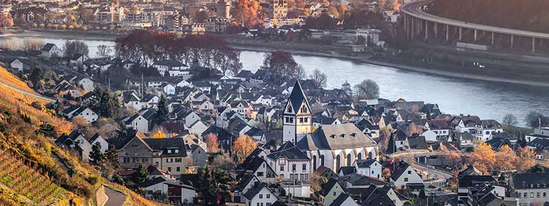 church town autumn