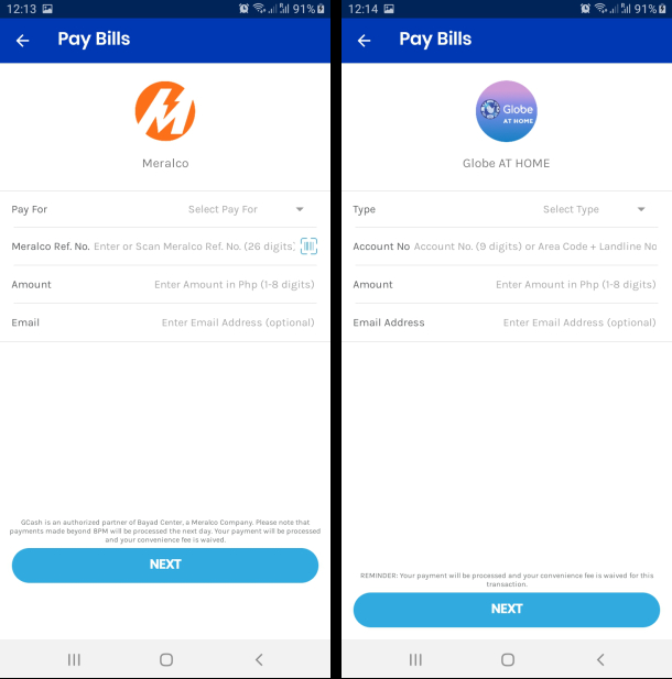 gcash types of billers