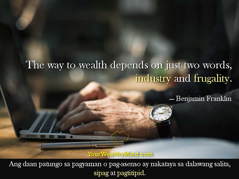 Quote-industry-frugality-tagalog